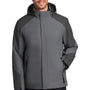 Port Authority Mens Tech Windproof & Waterproof Full Zip Hooded Jacket - Shadow Grey/Storm Grey