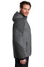 Port Authority Mens Tech Waterproof Full Zip Hooded Jacket Shadow Grey/Storm Grey Side