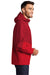 Port Authority Mens Tech Full Zip Hooded Rain Jacket Sangria Red/True Red Side