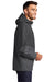 Port Authority Mens Tech Full Zip Hooded Rain Jacket Storm Grey/Shadow Grey Side