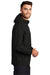 Port Authority Mens Essential Full Zip Hooded Rain Jacket Deep Black Side