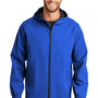 Port Authority Mens Essential Waterproof Full Zip Hooded Rain Jacket - True Royal Blue