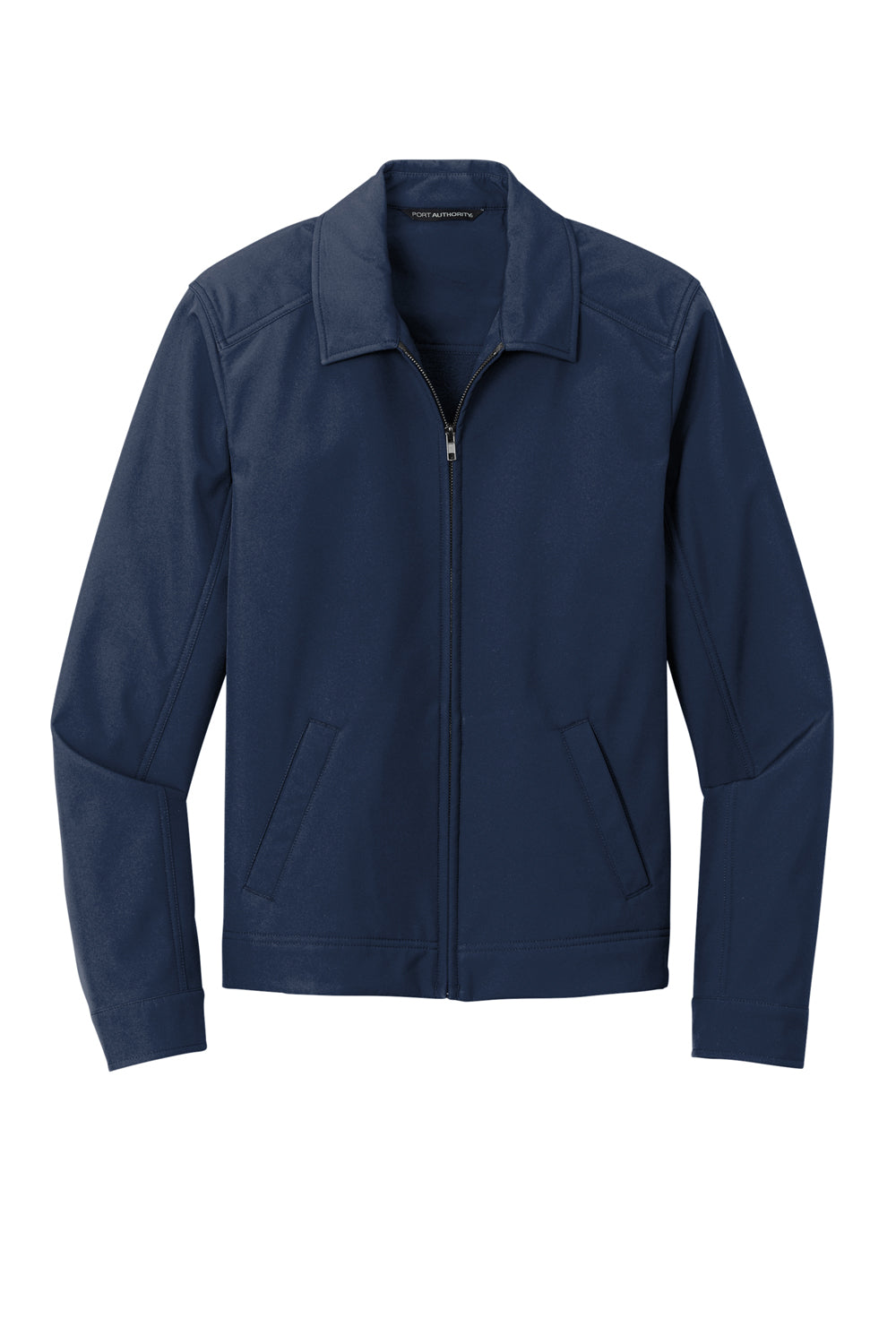 Port Authority J417 Mechanic Full Zip Soft Shell Jacket Dress Navy Blue Flat Front