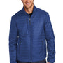 Port Authority Mens Water Resistant Packable Puffy Full Zip Jacket - Cobalt Blue