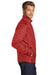 Port Authority Mens Packable Puffy Full Zip Jacket Fire Red/Graphite Grey Side