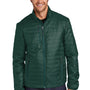 Port Authority Mens Water Resistant Packable Puffy Full Zip Jacket - Tree Green/Marine Green - Closeout