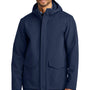 Port Authority Mens Collective Water Resistant Full Zip Hooded Parka - River Navy Blue - NEW