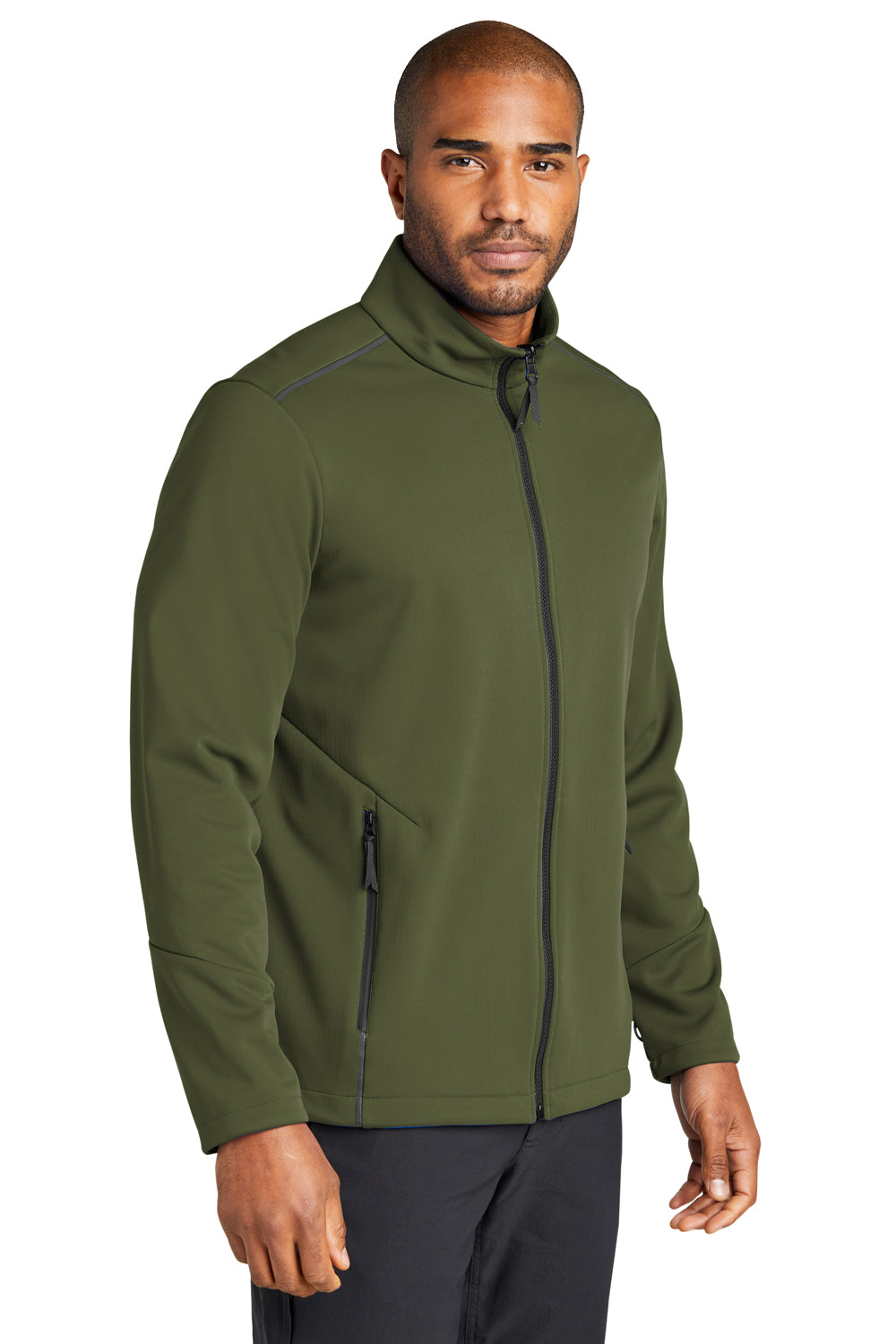 Port Authority J921 Collective Tech Full Zip Soft Shell Jacket Olive Green 3Q