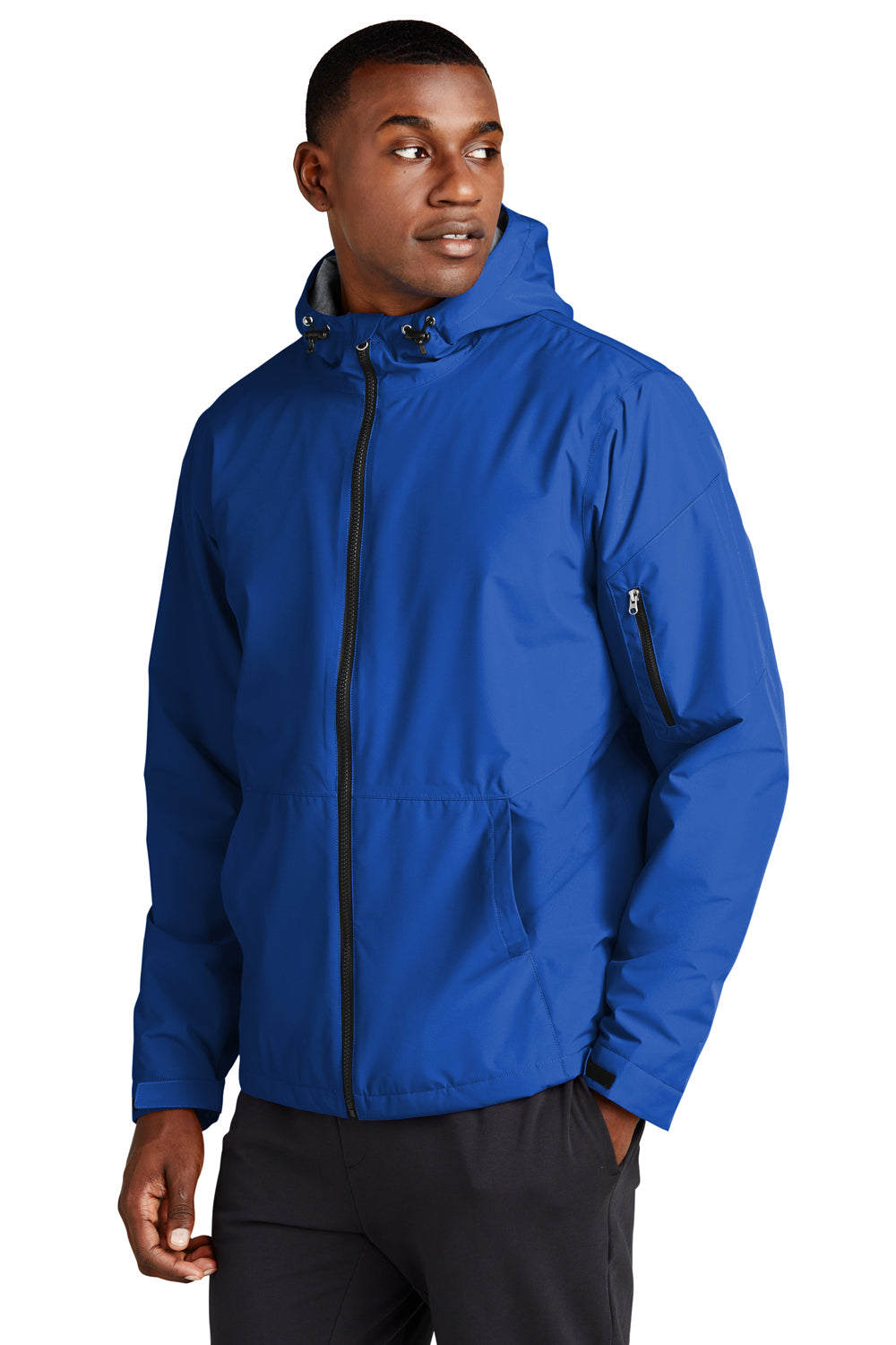 Sport-Tek JST56 Waterproof Insulated Full Zip Hooded Jacket True Royal Blue 3Q