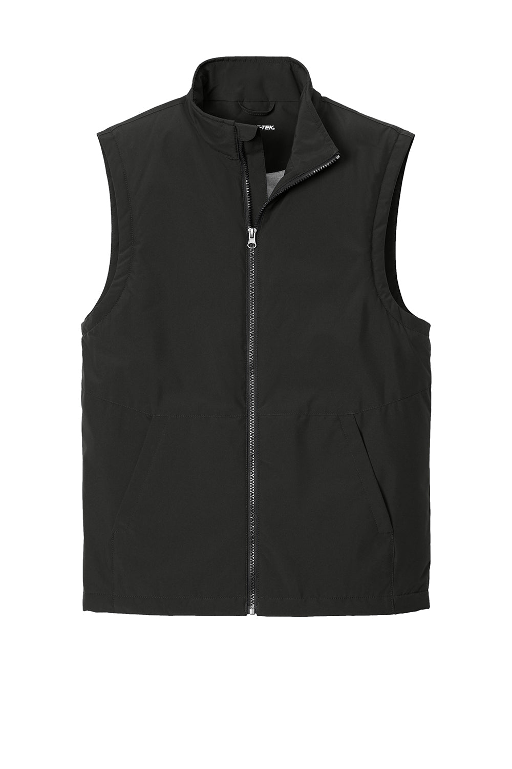 Sport-Tek JST57 Mens Insulated Full Zip Vest Black Flat Front