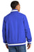 Sport-Tek JST58 Mens Full Snap Down Varsity Jacket True Royal Blue Back