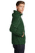 Sport-Tek Mens Packable Anorak Hooded Jacket Forest Green Side