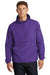 Sport-Tek Mens Packable Anorak Hooded Jacket Purple Front