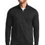 Port Authority Mens Dry Zone Moisture Wicking Micro Mesh 1/4 Zip Sweatshirt - Deep Black