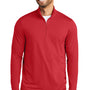 Port Authority Mens Dry Zone Moisture Wicking Micro Mesh 1/4 Zip Sweatshirt - Rich Red