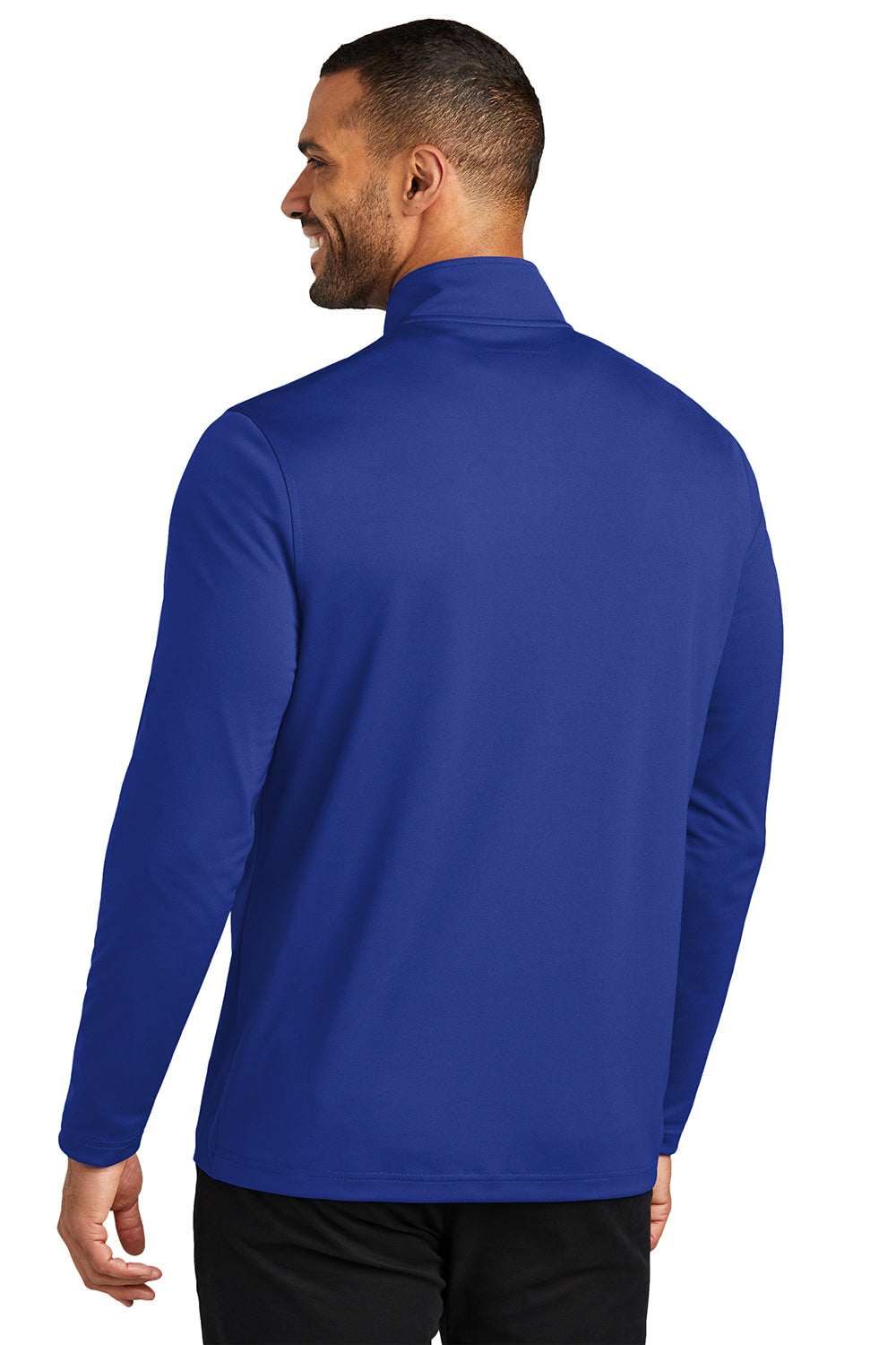 Port Authority K112 Mens Dry Zone UV Micro Mesh 1/4 Zip Sweatshirt True Royal Blue Back