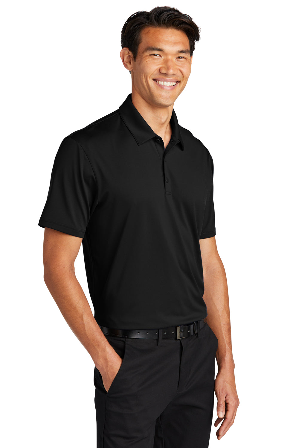 Port Authority K398 Staff Performance Short Sleeve Polo Shirt Black 3Q