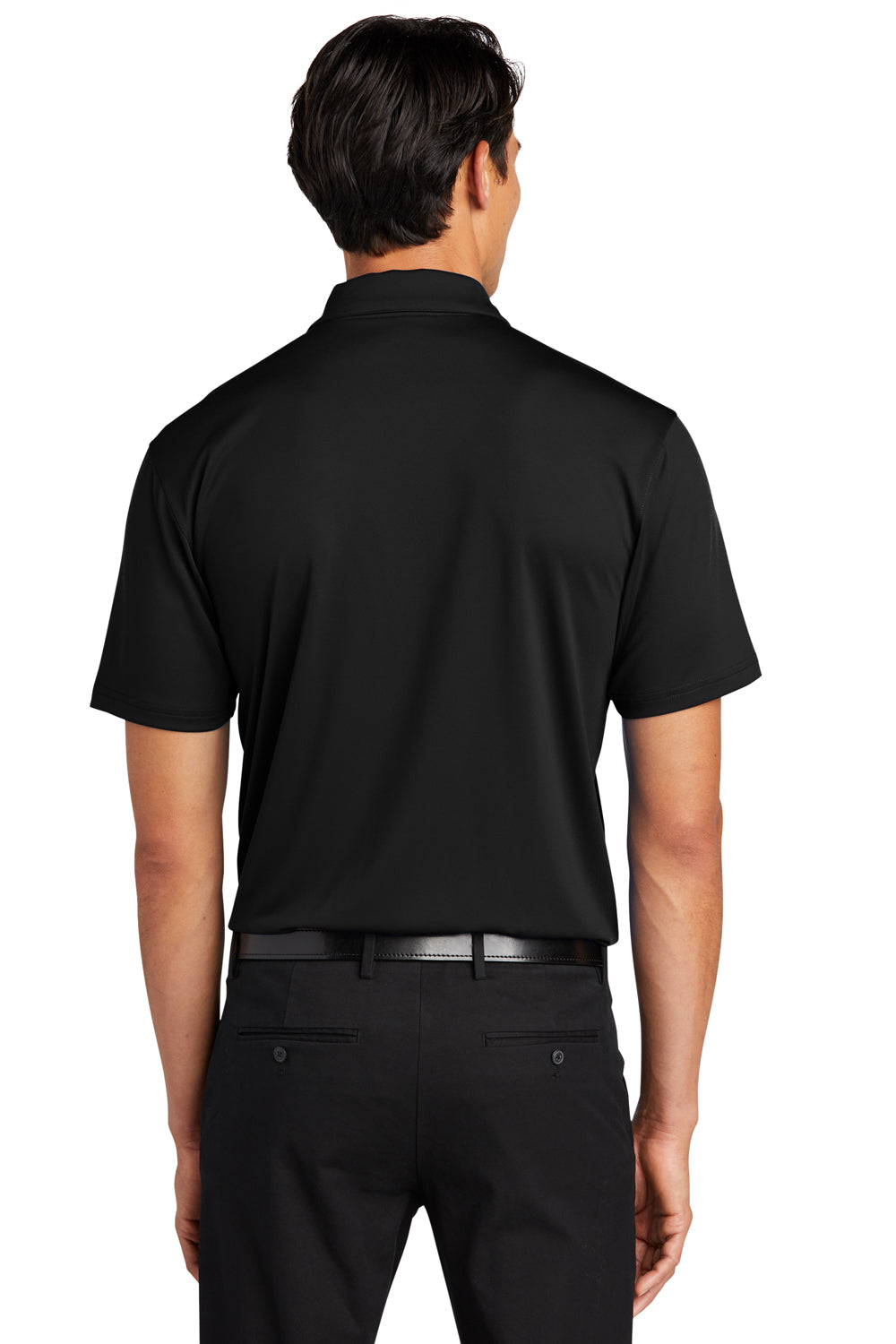 Port Authority K398 Staff Performance Short Sleeve Polo Shirt Black Back