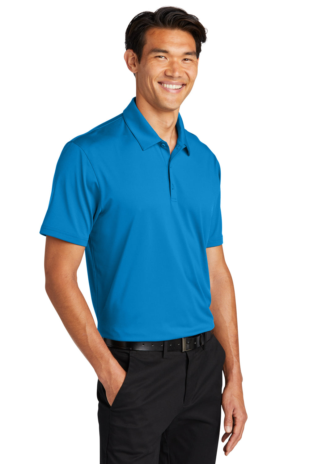 Port Authority K398 Staff Performance Short Sleeve Polo Shirt Brilliant Blue 3Q