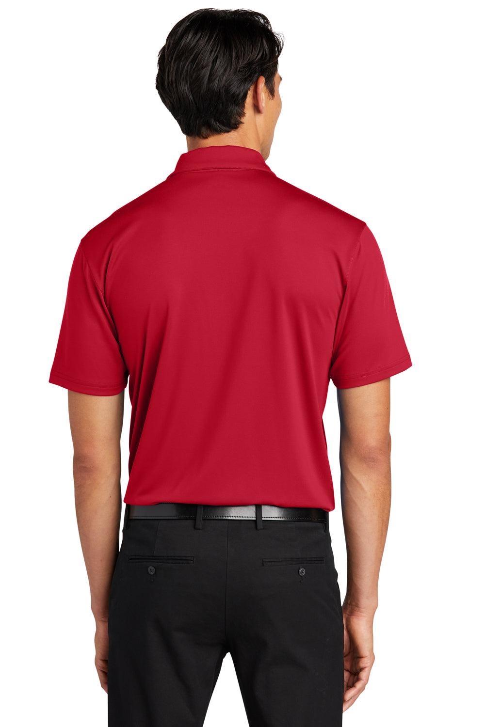 Port Authority K398 Staff Performance Short Sleeve Polo Shirt Engine Red Back