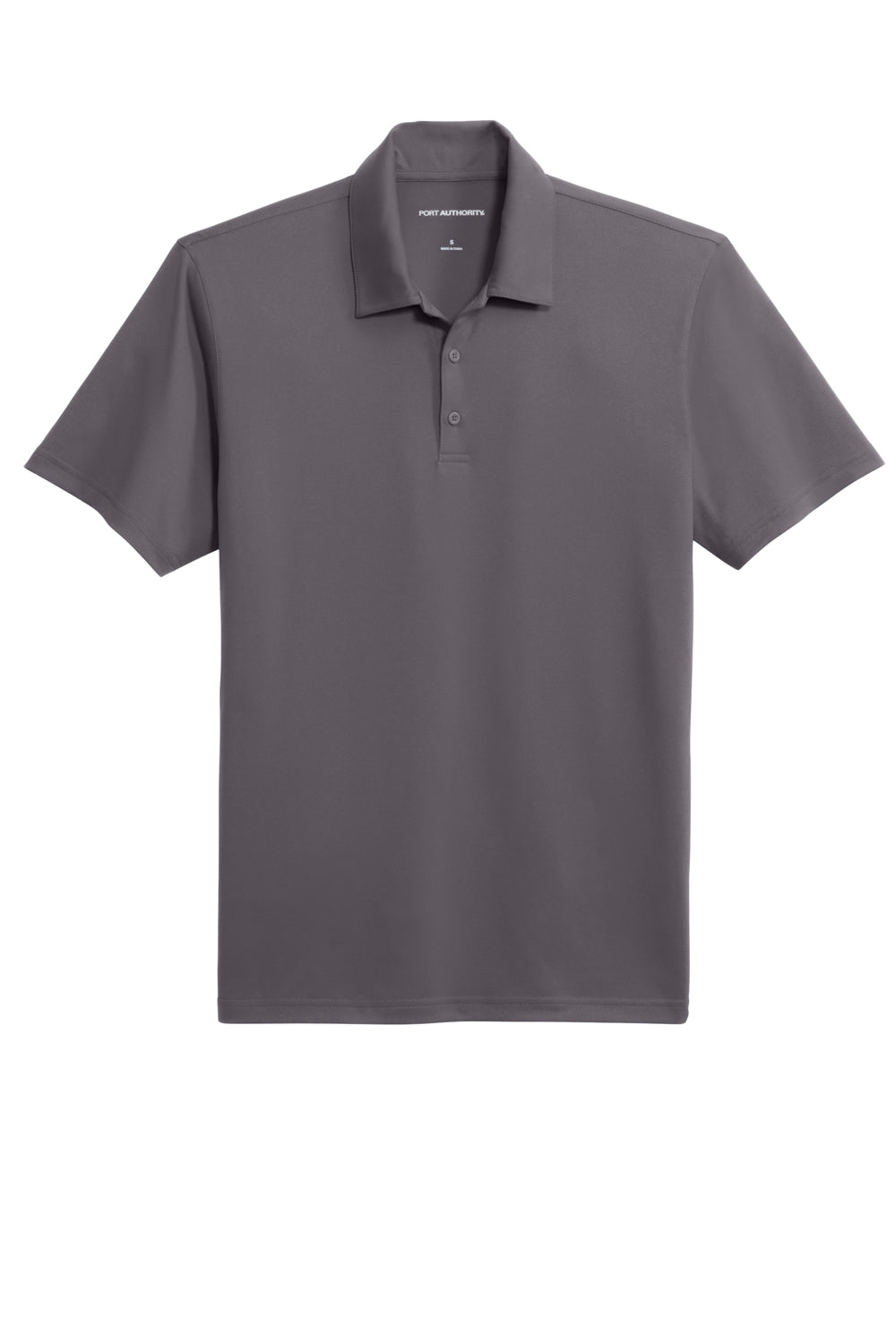 Port Authority K398 Staff Performance Short Sleeve Polo Shirt Graphite Grey Flat Front
