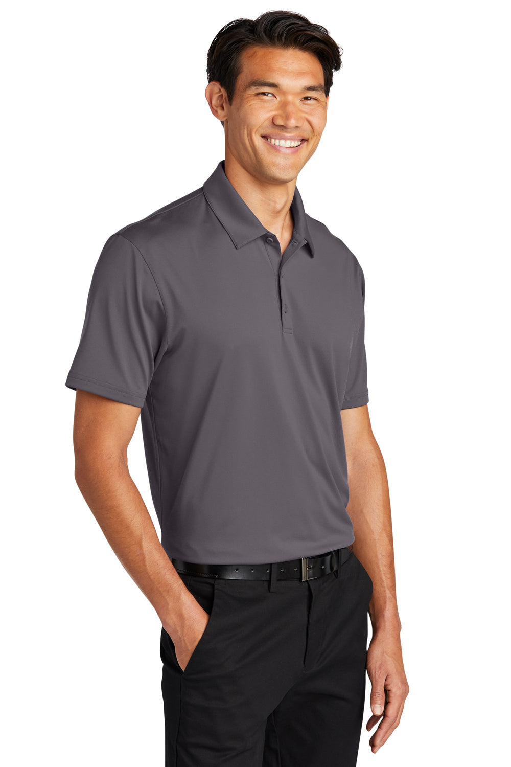 Port Authority K398 Staff Performance Short Sleeve Polo Shirt Graphite Grey 3Q