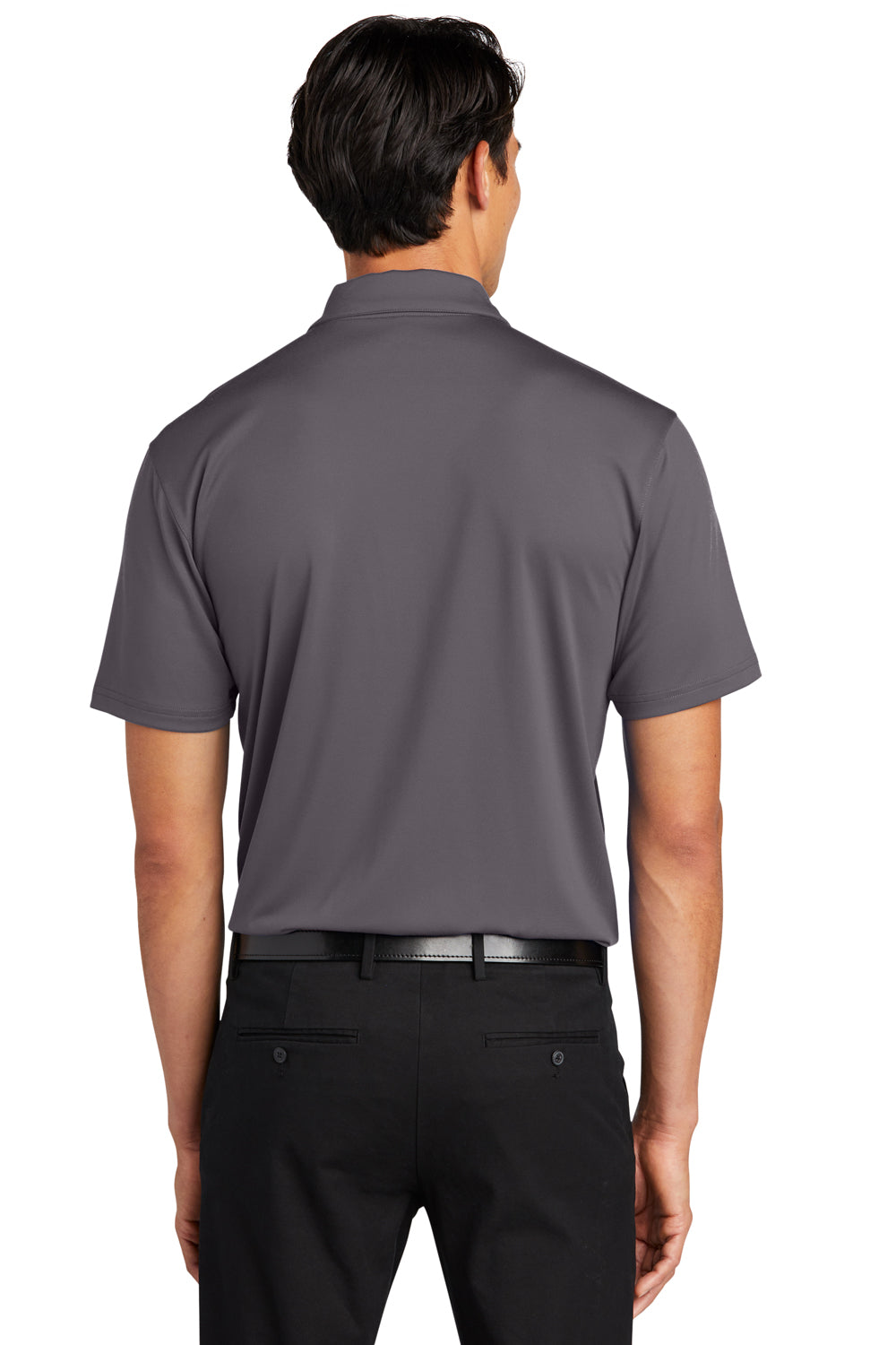 Port Authority K398 Staff Performance Short Sleeve Polo Shirt Graphite Grey Back