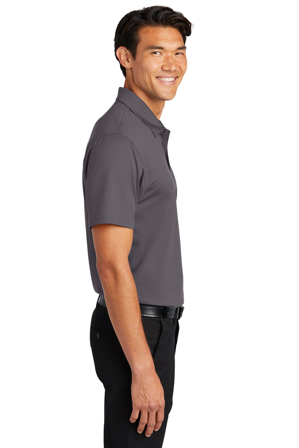 Port Authority K398 Staff Performance Short Sleeve Polo Shirt Graphite Grey Side