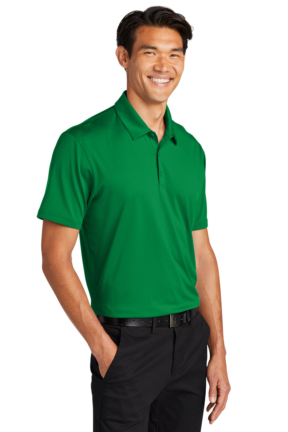 Port Authority K398 Staff Performance Short Sleeve Polo Shirt Spring Green 3Q
