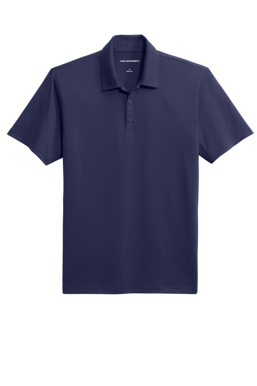 Port Authority K398 Staff Performance Short Sleeve Polo Shirt True Navy Blue Flat Front