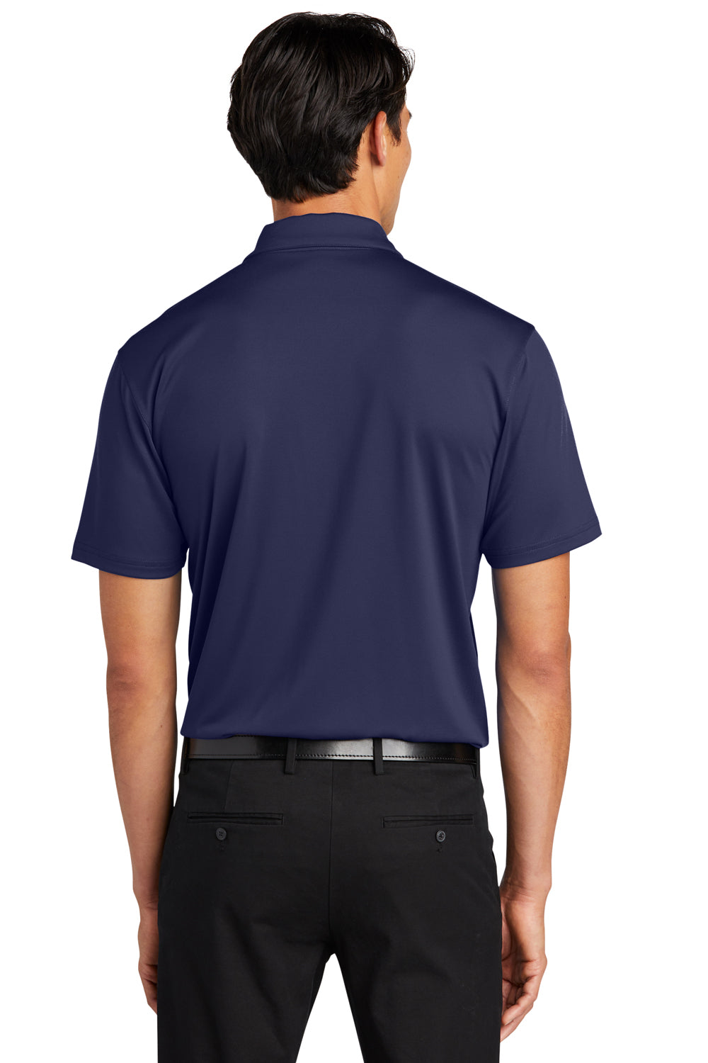 Port Authority K398 Staff Performance Short Sleeve Polo Shirt True Navy Blue Back