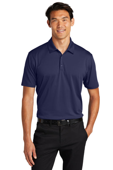 Port Authority K398 Staff Performance Short Sleeve Polo Shirt True Navy Blue Front