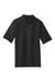 Port Authority K500P Mens Silk Touch Wrinkle Resistant Short Sleeve Polo Shirt w/ Pocket Black Flat Front