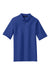 Port Authority K500P Mens Silk Touch Wrinkle Resistant Short Sleeve Polo Shirt w/ Pocket Royal Blue Flat Front