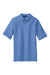 Port Authority K500P Mens Silk Touch Wrinkle Resistant Short Sleeve Polo Shirt w/ Pocket Ultramarine Blue Flat Front
