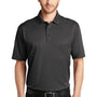 Port Authority Mens Silk Touch Performance Moisture Wicking Short Sleeve Polo Shirt - Heather Black