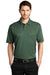 Port Authority Mens Performance Silk Touch Short Sleeve Polo Shirt Heather Green Glen Front