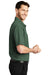Port Authority Mens Performance Silk Touch Short Sleeve Polo Shirt Heather Green Glen Side