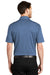 Port Authority Mens Performance Silk Touch Short Sleeve Polo Shirt Heather Moonlight Blue Side