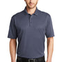 Port Authority Mens Silk Touch Performance Moisture Wicking Short Sleeve Polo Shirt - Heather Navy Blue