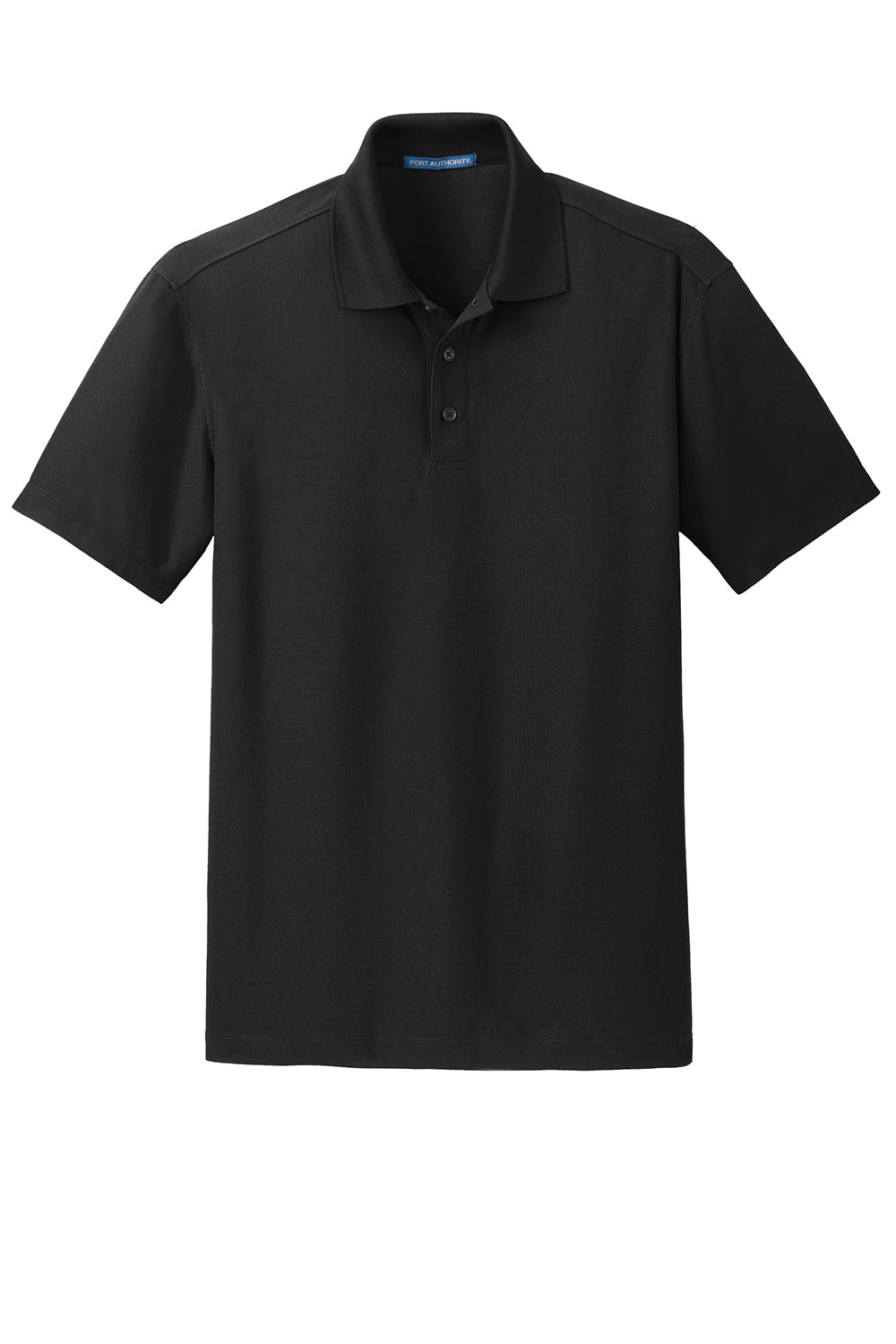 Port Authority K572 Mens Dry Zone Moisture Wicking Short Sleeve Polo Shirt Black Flat Front