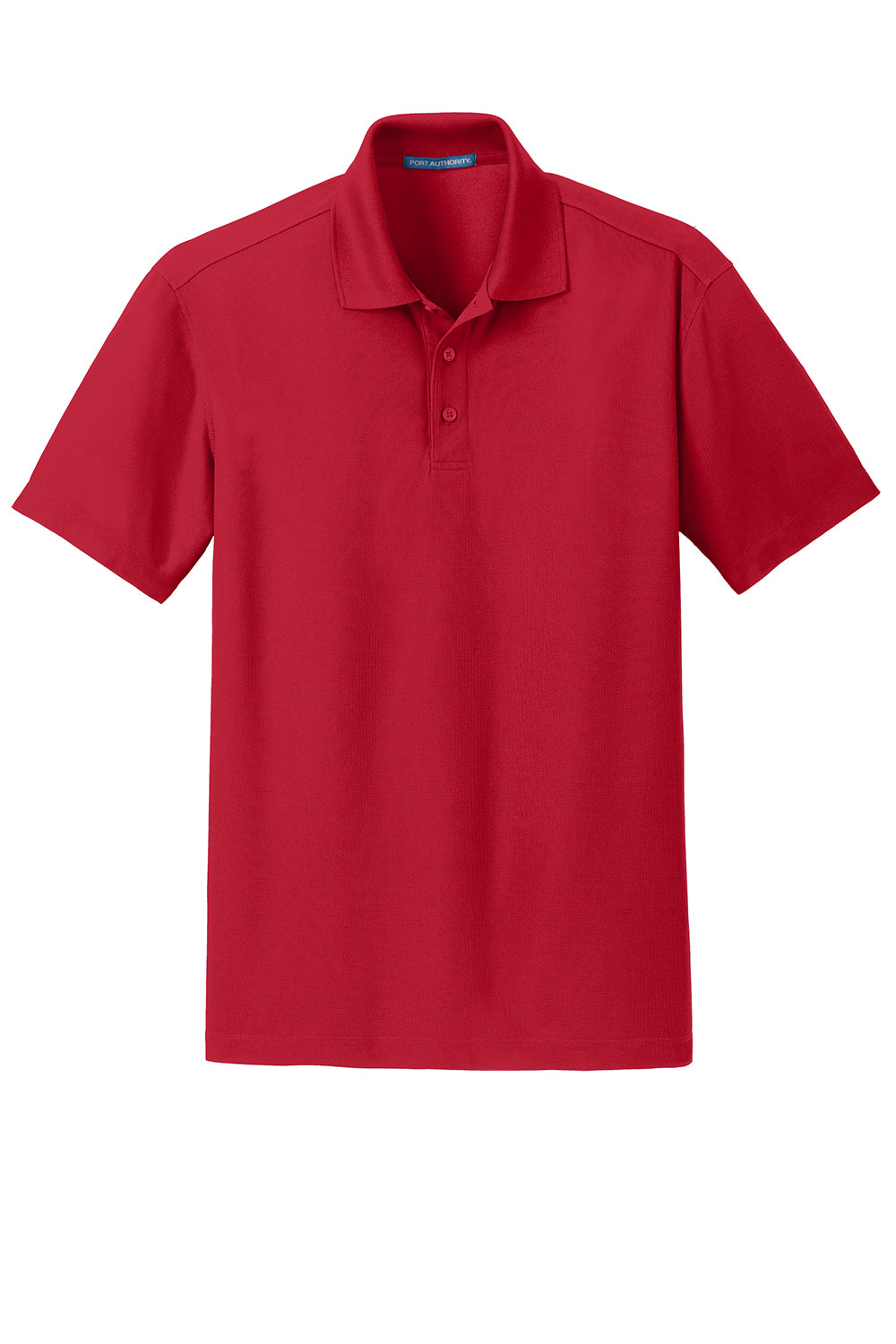 Port Authority K572 Mens Dry Zone Moisture Wicking Short Sleeve Polo Shirt Red Flat Front