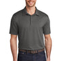 Port Authority Mens Moisture Wicking Short Sleeve Polo Shirt - Black/Thunder Grey