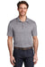 Port Authority Mens Stretch Short Sleeve Polo Shirt Graphite Grey/White Front