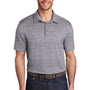 Port Authority Mens Moisture Wicking Short Sleeve Polo Shirt - Graphite Grey/White