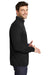 Port Authority Mens Performance Silk Touch 1/4 Zip Sweatshirt Black/Steel Grey Side