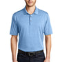 Port Authority Mens Shadow Stripe Moisture Wicking Short Sleeve Polo Shirt - Carolina Blue