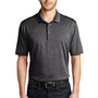 Port Authority Mens Shadow Stripe Moisture Wicking Short Sleeve Polo Shirt - Deep Black