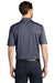 Port Authority Mens Shadow Stripe Short Sleeve Polo Shirt River Navy Blue Side