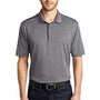 Port Authority Mens Shadow Stripe Moisture Wicking Short Sleeve Polo Shirt - Shadow Grey